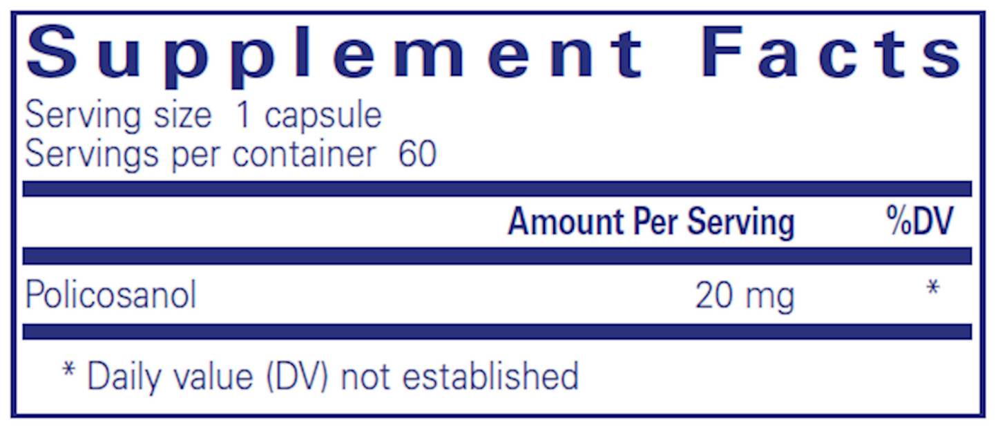 Pure Encapsulations Policosanol 20 mg