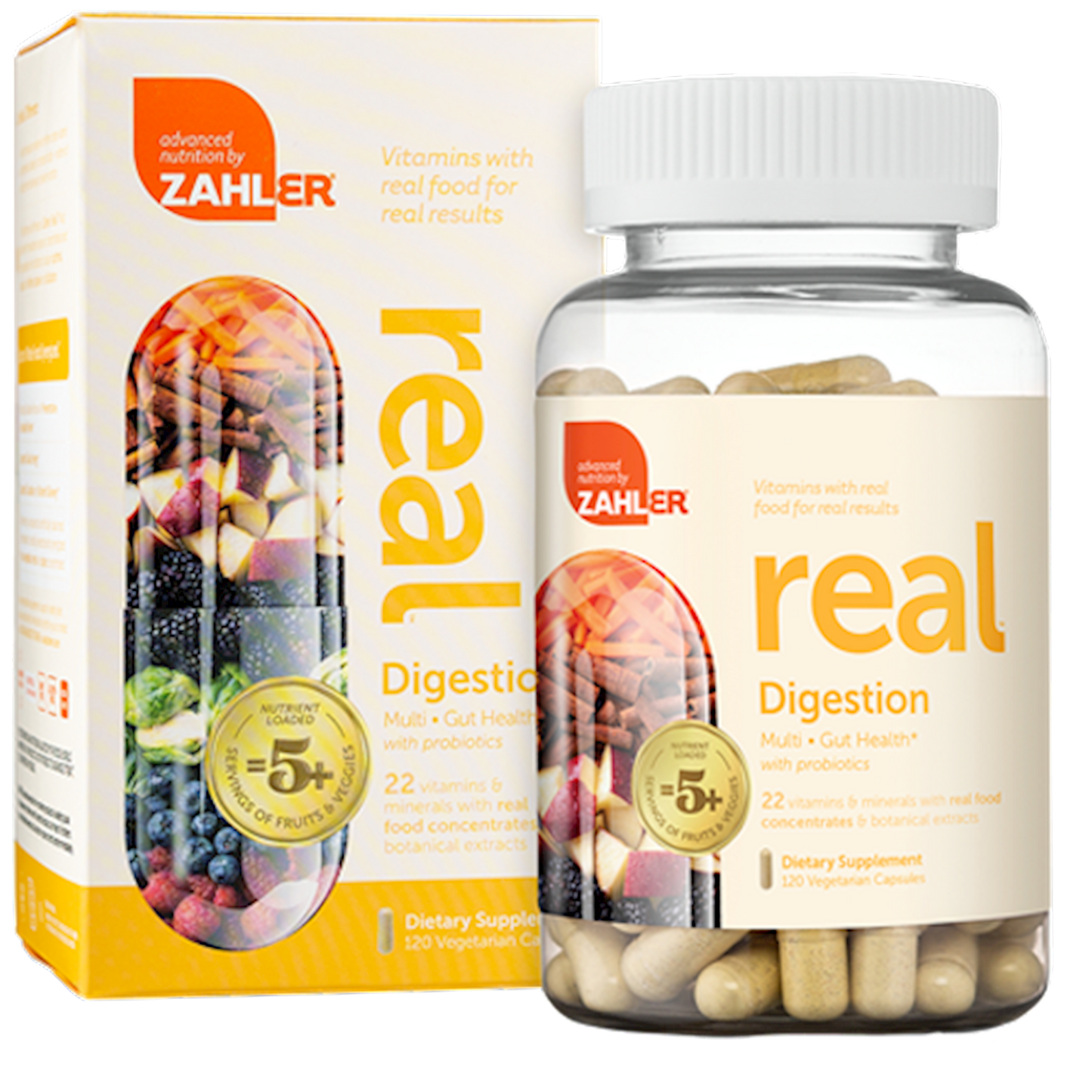 Advanced Nutrition by Zahler Real Digestion Multi 120 vegcaps