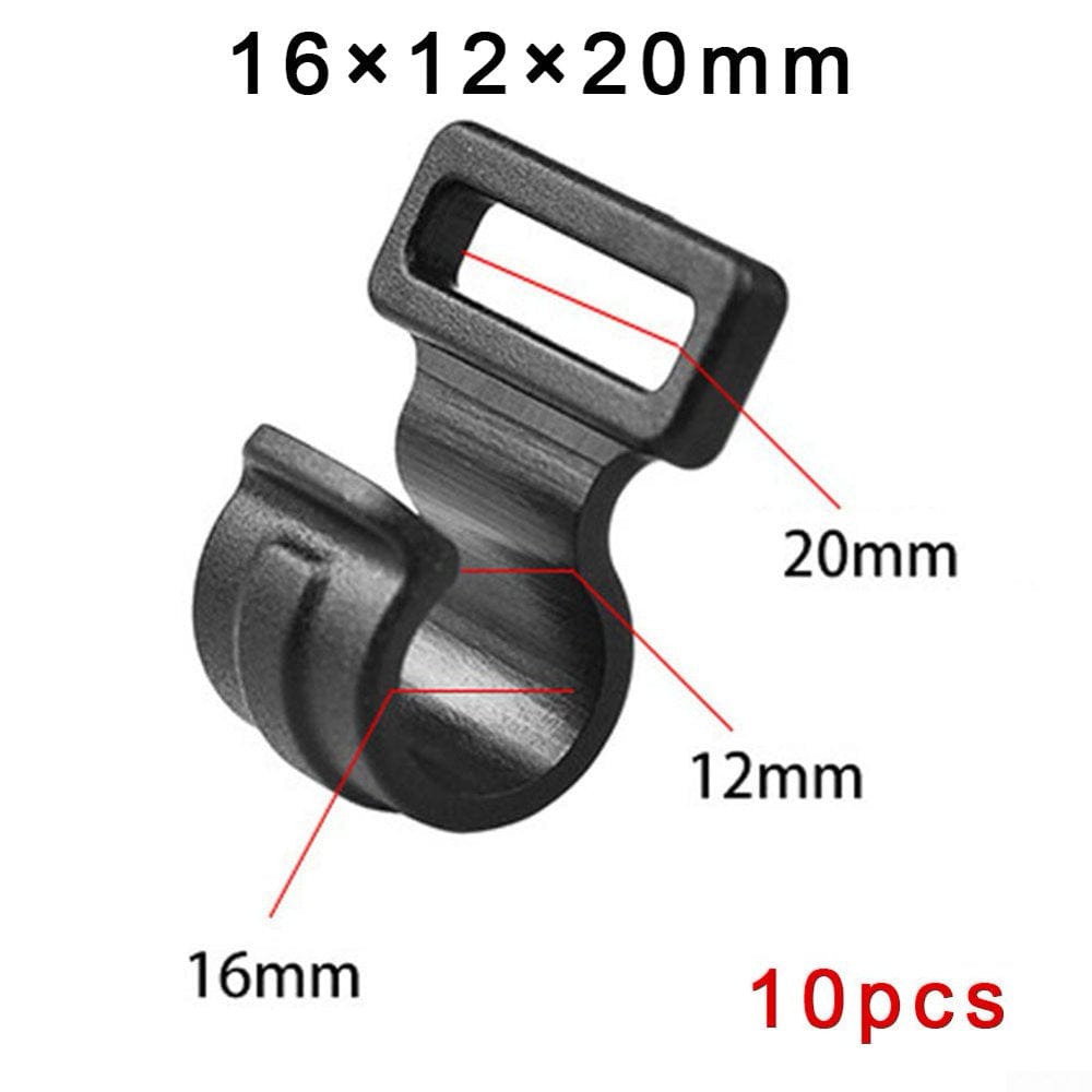 10Pcs Tent Hooks Camping Caravan Awning Tent Pole Plastic Inner C Clips S/M/L