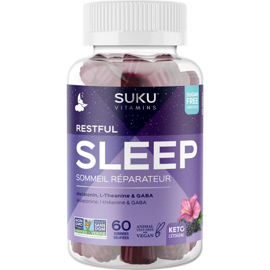 SUKU Restful Sleep Lullabies Peaceful Wake Cycle Relaxing 60 Gummies NEW