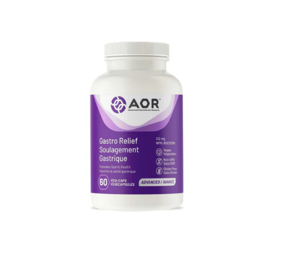 AOR Gastro Relief Heals Gastic Lining Esophagus Protection Acid 60 Caps NEW