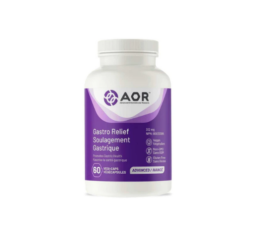 AOR Gastro Relief Heals Gastic Lining Esophagus Protection Acid 60 Caps NEW