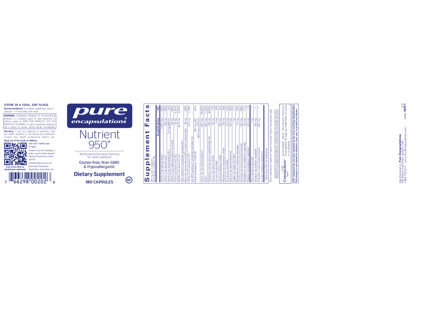 Pure Encapsulations Nutrient 950